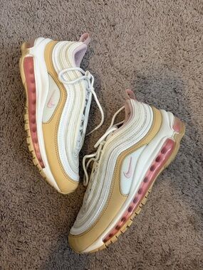 Cream and Light Pink Women's Sneakers
